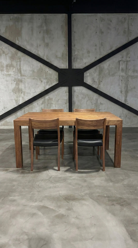 HIRASHIMA CARAMELLA ダイニング5点セット W140 ウォールナット無垢