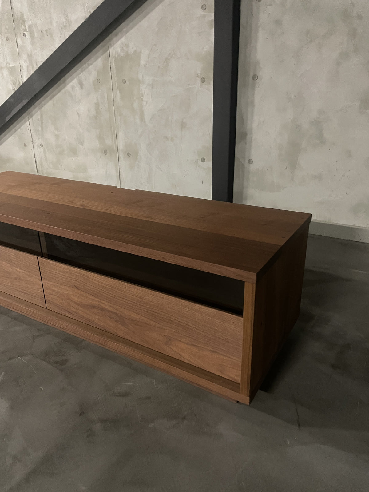 MASTERWAL BASS AV150｜木と黒ガラスのテレビボード
