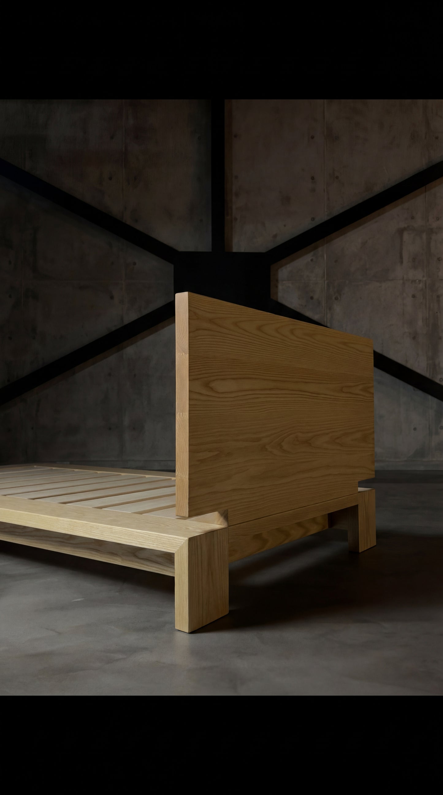 家具蔵 モデルノ ベッドフレーム 背面　寄り