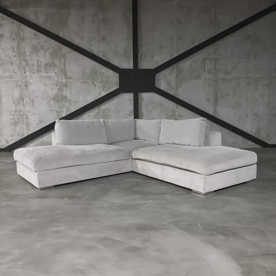 BoConcept Cenova コーナーソファのライトグレーFrisco張地と2ユニット構成を紹介する動画